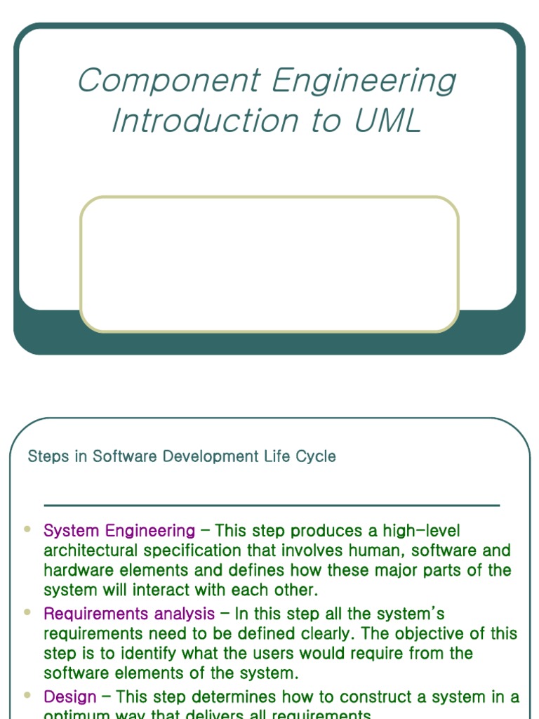 Component Engineering and UML Overview | PDF | Conceptual Model | Class ...