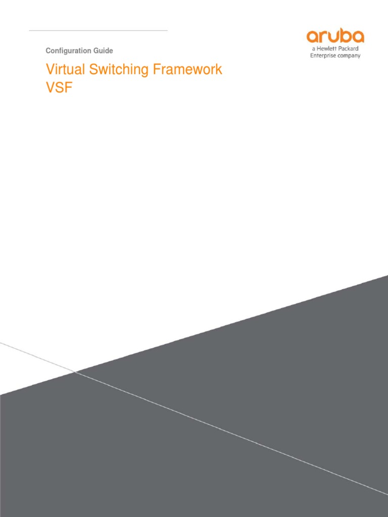 Virtual Switching Framework VSF: Configuration Guide | PDF | Network ...