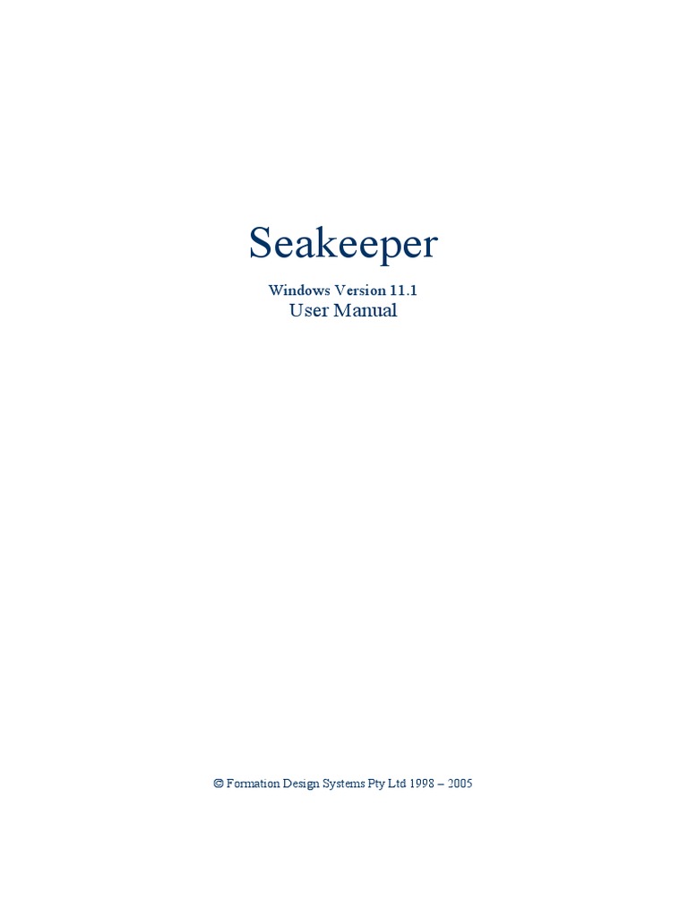Seakeeper: User Manual | PDF | Spectral Density | Waves