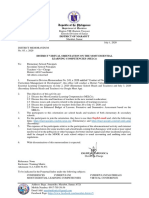 Dsitrict Memo No. 05 S. 2020 District Virtual Orientation On MELCs