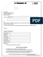 Application For Issuance of Certificate