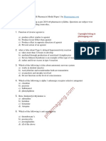 RRB Pharmacist 2019 Model Paper Unsolved PDF