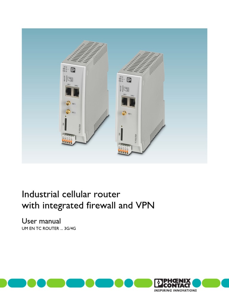 Industrial Cellular Router With Integrated Firewall and VPN: User ...