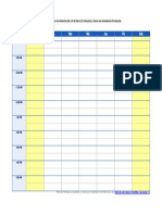 Plantilla horario semanal 15 minutos