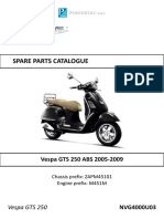Spare Parts Catalogue: Vespa GTS 250 ABS 2005-2009