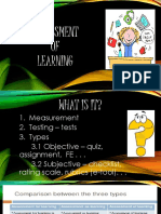 Assessment OF Learning