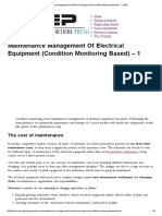 Maintenance Management of Electrical Equipment (Condition Monitoring Based) - 1 - EEP