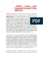 Procede Hábeas Corpus para Determinar Tenencia de Menor PDF