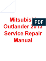 Mitsubishi Outlander 2013 Service Repair Manual PDF