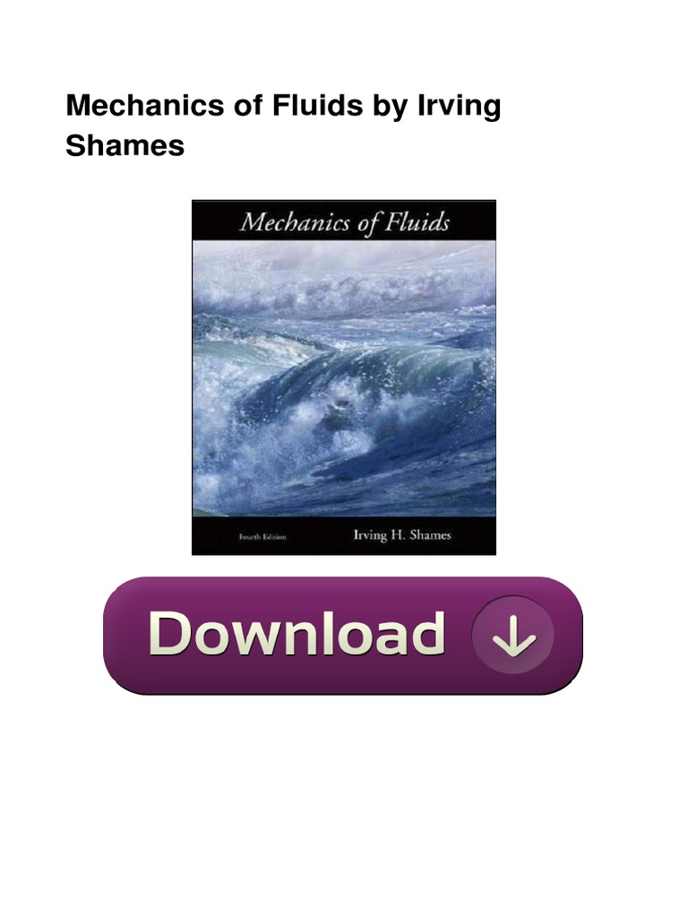 Mechanics of Fluids by Irving Shames PDF PDF