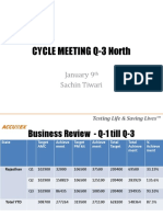 Cycle Meeting Q-3 North: January 9 Sachin Tiwari