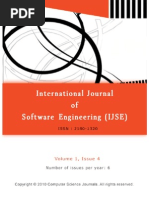 Download International Journal of Software Engineering IJSE Volume 1 Issue 4 by AI Coordinator - CSC Journals SN46858084 doc pdf