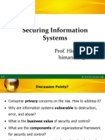 Securing Information Systems: Prof. Himanshu Joshi Himanshu@imi - Edu