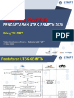 Sosialisasi Prosedur Pendaftaran UTBK-SBMPTN 2020 PDF