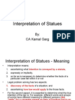 Interpretation of Statues: By: CA Kamal Garg