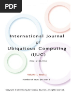 International Journal of Ubiquitous Computing (IJUC) Volume (1), Issue (1)