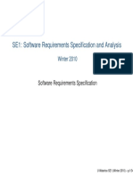 SE1: Software Requirements Specification and Analysis: Winter 2010