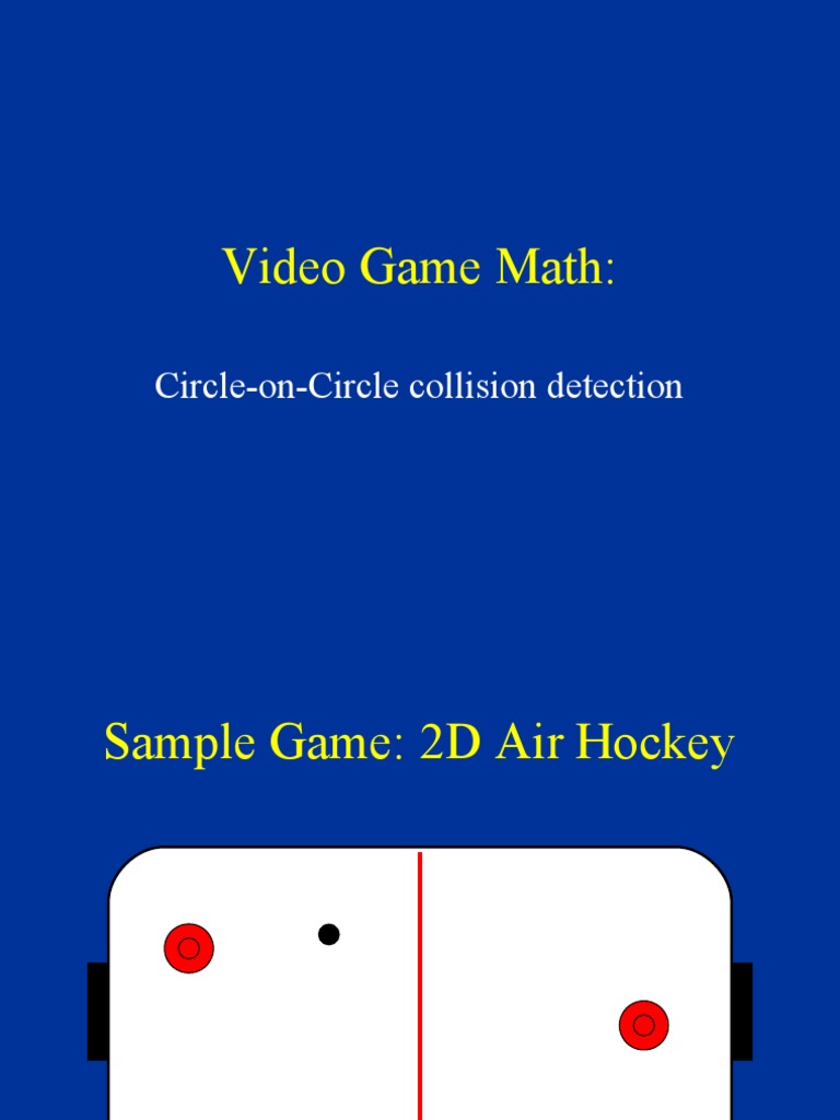 Video Game Math:: Circle-on-Circle Collision Detection | PDF ...