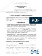 CSJANTA20-72 Por Medio Del Cual Se Modifica El Artículo 3° Del Acuerdo CSJANTA20-62 Del 30 de Junio de 2020