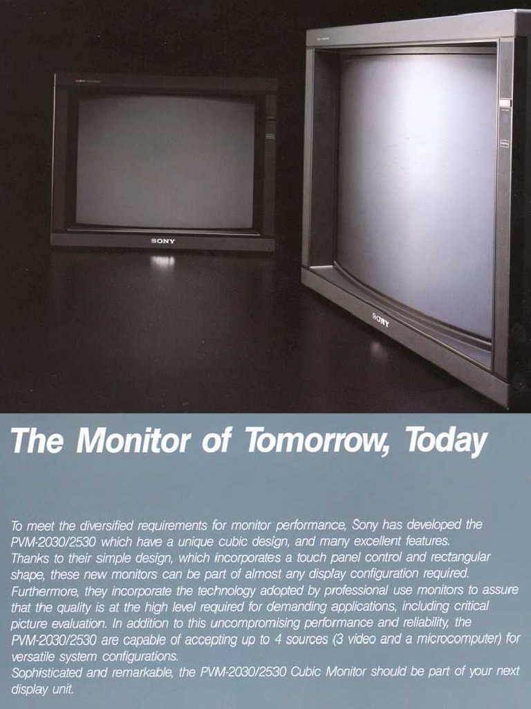 Sony PVM 2030 PDF Computer Monitor Video