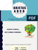 tarjetas ABCD sustracción 