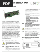 Megaraid Sas 8888elp Raid Controller: Quick Installation Guide