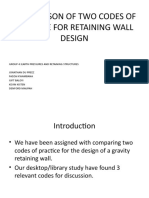 Comparison of Two Codes of Practice For Retaining Wall Design