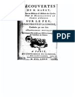 Découverte de M. Marat Sur Le Feu, L'électricité Et La Lumière