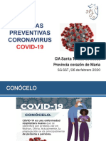Medidas Preventivas CORONAVIRUS - CIA Santa Teresa de Jesús