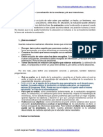 ¿Qué Es Evaluar - La Evaluación de La Enseñanza y de Sus Intenciones. PDF