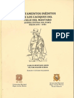 2016 - Hurtado, Carlos y Victor Solier - Testamentos Ineditos de Los Caciques Del Valle Del Mantaro PDF