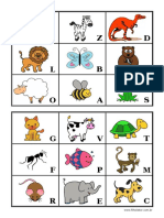 Bingo Dos Animais - 10 Cartelas