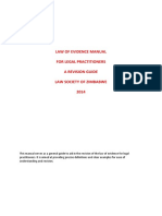 Law of Evidence Manual For Legal Practitioners A Revision Guide Law Society of Zimbabwe 2014