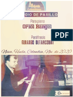 ESTUDIO DE PASILLO. Para piano.  Oriol Rangel. Paráfrasis Gerardo Betancourt.