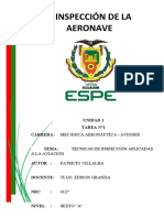 Inspección aeronave: técnicas visuales para detección defectos