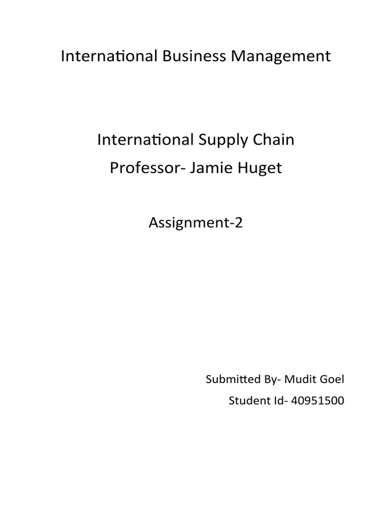 Assignment 2 Supply Chain PDF