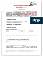 Modelo de Acta Aprobacion Cuenta Final de Liquidacion