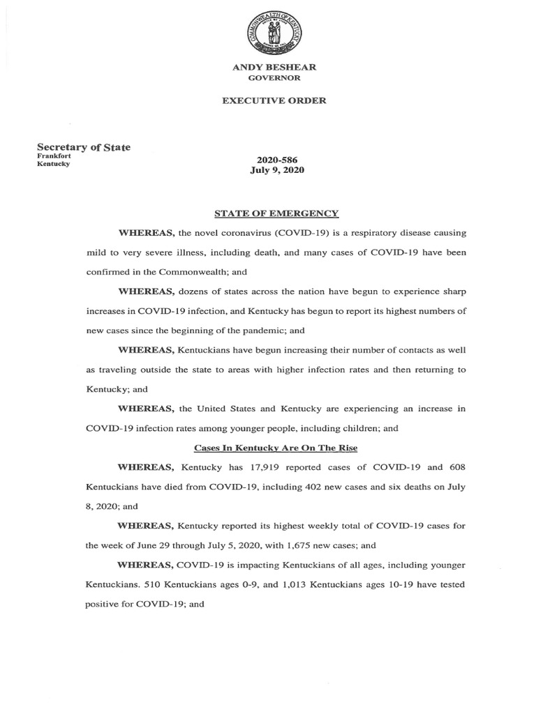 Executive Order State of Emergency PDF