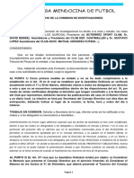 Despacho de La Comisión de Investigaciones - LMF