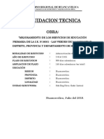 Liquidacion Tecnica - Las Verdes PDF