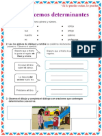 Ficha de Actividad - Determinantes Posesivos