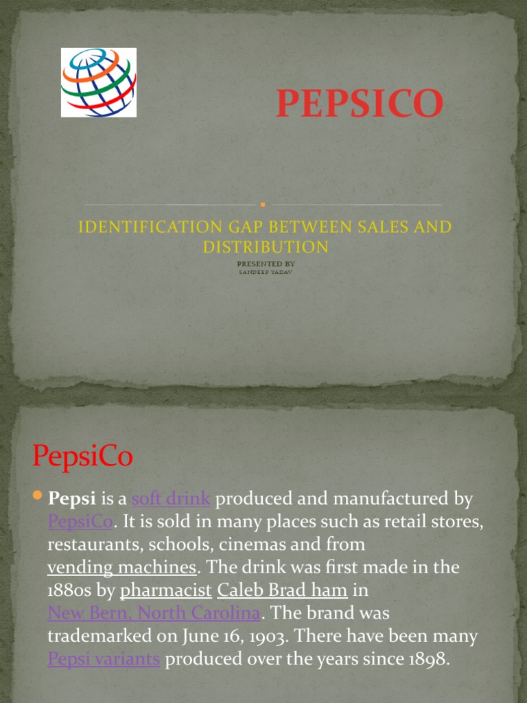 Pepsico: Identification Gap Between Sales and Distribution | PDF ...