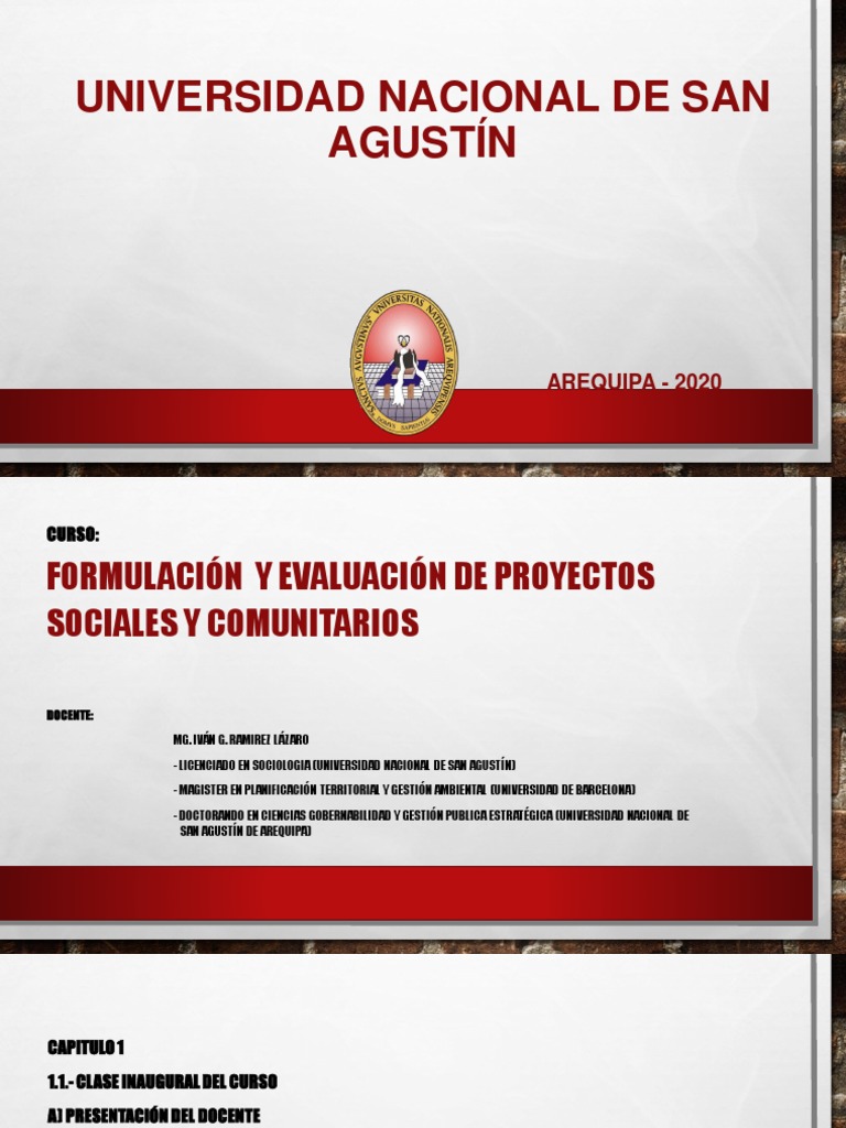 Formulación y evaluación de proyectos sociales y comunitarios ...