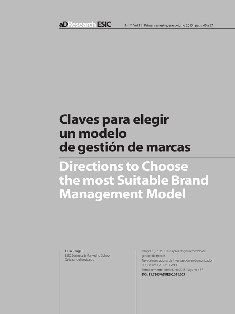 Modelos de gestión de marcas eficaces | PDF | Marca | Business
