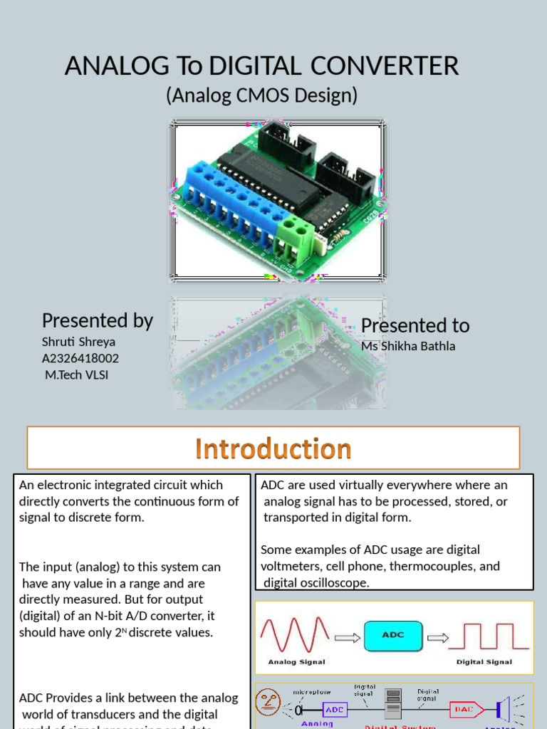 Analog to Digital Converter Guide | PDF | Analog To Digital Converter ...