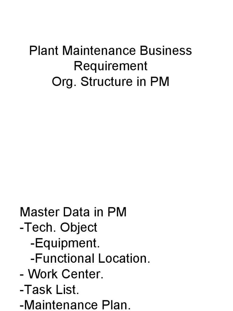 Plant Maintenance Process Overview | PDF