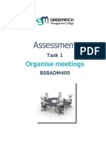 Organise Meetings Assessment