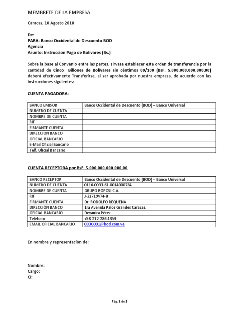 Formato De Orden De Pago 2024 _ Plantillas y Formatos Para tu negocio ...