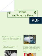 Tipos de papel y sus usos principales