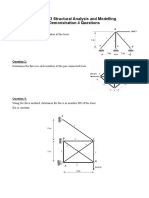 CVEN2303 Structural Analysis and Modelling Demonstration 4 Questions